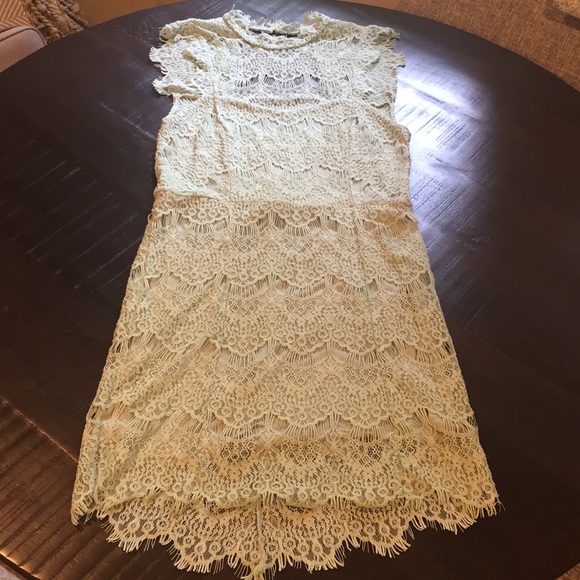 Free People mint lace dress - Picture 2 of 7